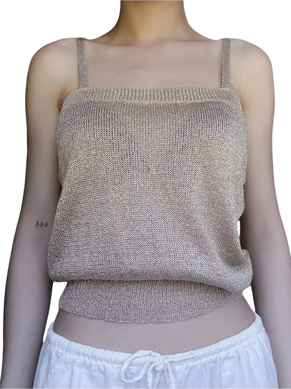 PLAZA Tank Top in Gold Size M GUC